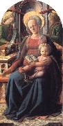 Fra Filippo Lippi Madonna and Child Enthroned with Two Angels oil painting artist